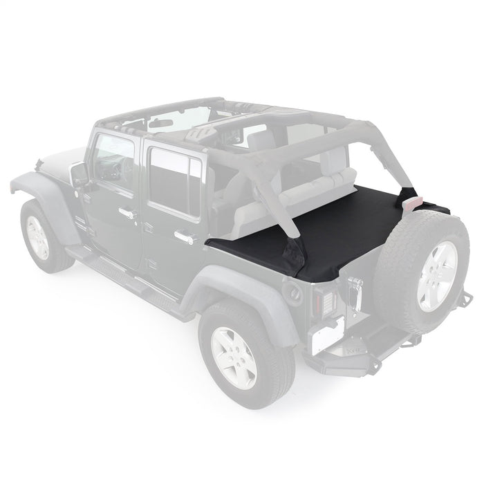 Smittybilt 761335 Tonneau Cover For OEM Soft Top W/Channel Mount 07-18 Wrangler JK 4DR Black Diamond Smittybilt - Truck Part Superstore