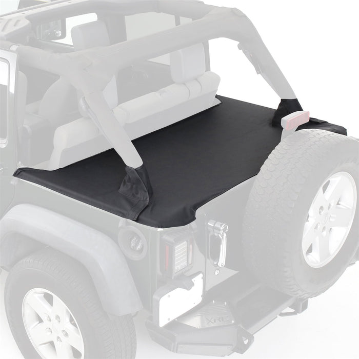 Smittybilt 761335 Tonneau Cover For OEM Soft Top W/Channel Mount 07-18 Wrangler JK 4DR Black Diamond Smittybilt - Truck Part Superstore
