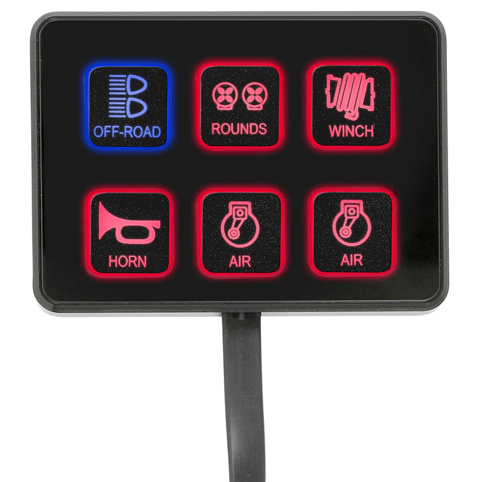 Pro Comp Suspension 76201 Motorsports 6-Way Switch Panel; Illuminated; - Truck Part Superstore