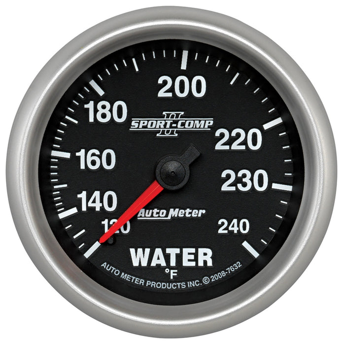 AutoMeter 7632 GAUGE; WATER TEMP; 2 5/8in.; 120-240deg.F; MECHANICAL; SPORT-COMP II - Truck Part Superstore