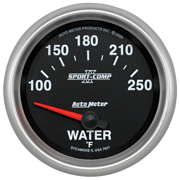 AutoMeter 7637 GAUGE; WATER TEMP; 2 5/8in.; 100-250deg.F; ELECTRIC; SPORT-COMP II - Truck Part Superstore