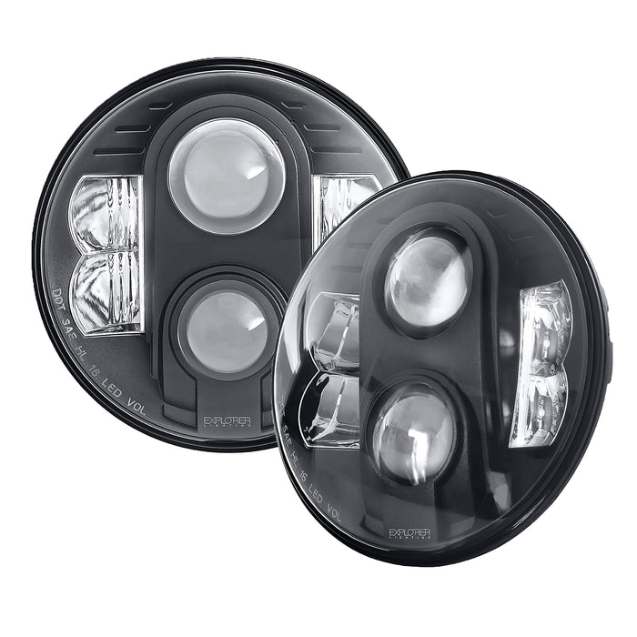 Pro Comp Suspension 76402P LED Headlight; Pair; Round; 7 in.; - Truck Part Superstore