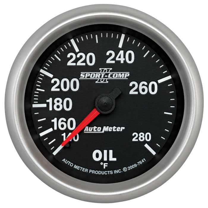 AutoMeter 7641 GAUGE; OIL TEMP; 2 5/8in.; 140-280deg.F; MECHANICAL; SPORT-COMP II - Truck Part Superstore