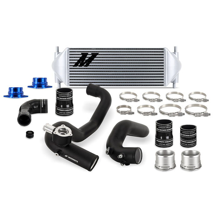 Mishimoto MMINT-BR23-21KBSL Performance Intercooler Kit, Ford Bronco 2.3L 2021+, Silver IC, Black IC Pipes - Truck Part Superstore