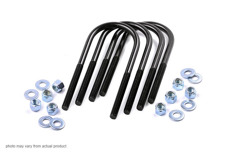 Rough Country 7646 1/2 Inch Round U Bolts 2.75 x 11.50 E Coated Black Corrosion Resistant Set of 4 Rough Country - Truck Part Superstore