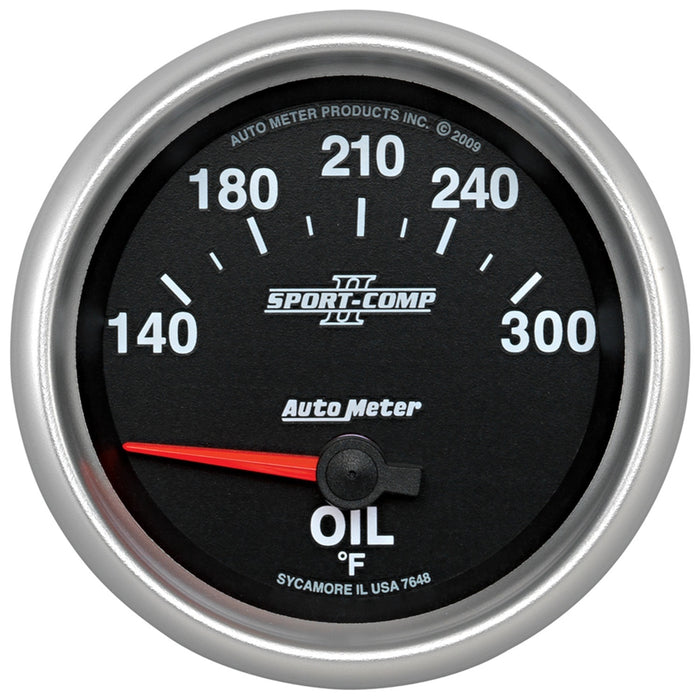 AutoMeter 7648 GAUGE; OIL TEMP; 2 5/8in.; 140-300deg.F; ELECTRIC; SPORT-COMP II - Truck Part Superstore