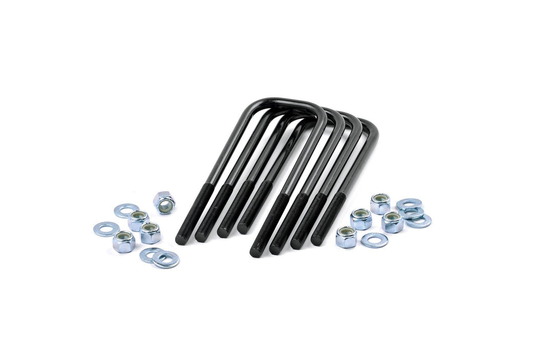 Rough Country 7650 9/16 Inch Large Radius U Bolts 3.125 x 10.0 E Coated Black Corrosion Resistant Set of 4 Rough Country - Truck Part Superstore