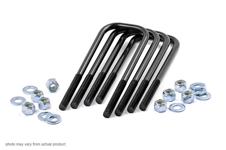 Rough Country 7653 9/16 Inch Large Radius U Bolts 3.125 x 11.5 E Coated Black Corrosion Resistant Set of 4 Rough Country - Truck Part Superstore