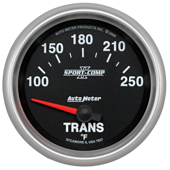 AutoMeter 7657 GAUGE; TRANSMISSION TEMP; 2 5/8in.; 100-250deg.F; ELECTRIC; SPORT-COMP II - Truck Part Superstore