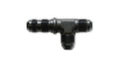 Vibrant Performance 10630 Bulkhead Adapter Tee on Run Fitting; Size: -16AN; 6061 Aluminum; Anodized Black; - Truck Part Superstore