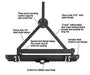 Smittybilt 76612 SRC Rear Bumper w/ 2 Inch Hitch Receiver 07-15 Wrangler JK Black Smittybilt - Truck Part Superstore