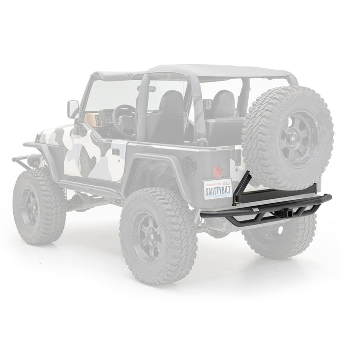 Smittybilt 76621 SRC Rear Bumper W/Tire Carrier 87-06 Wrangler YJ/TJ/LJ Black Textured Smittybilt - Truck Part Superstore