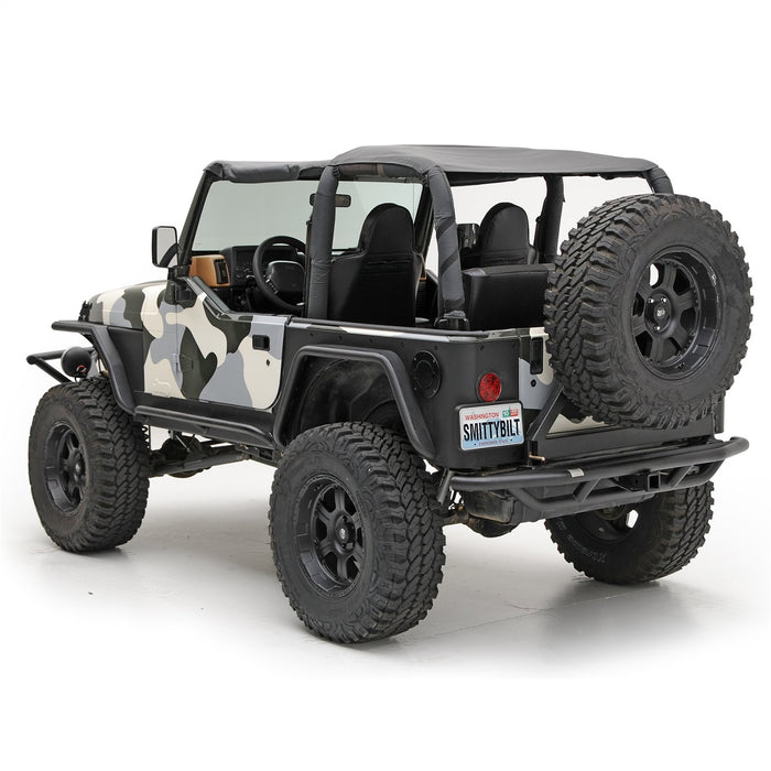 Smittybilt 76621 SRC Rear Bumper W/Tire Carrier 87-06 Wrangler YJ/TJ/LJ Black Textured Smittybilt - Truck Part Superstore