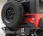 Smittybilt 76622 SRC Rear Bumper w/ 2 Inch Hitch Receiver and Tire Carrier 07-15 Wrangler JK Black Smittybilt - Truck Part Superstore