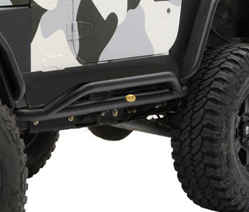 Smittybilt 76644 SRC Rocker Guards 07-18 Wrangler JK 4DR Power Coat Smittybilt - Truck Part Superstore