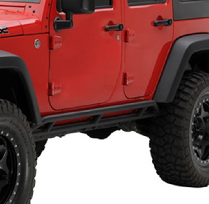 Smittybilt 76643 SRC Rocker Guards 07-18 Wrangler JK 2DR Power Coat Smittybilt - Truck Part Superstore