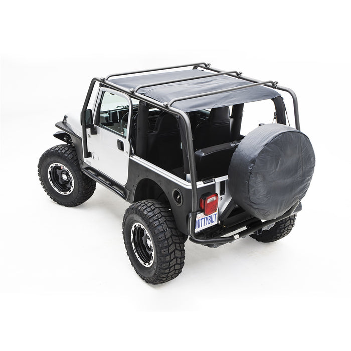 Smittybilt 76711 SRC Roof Rack 87-95 Wrangler YJ 300 Lb Rating Black Textured Smittybilt - Truck Part Superstore