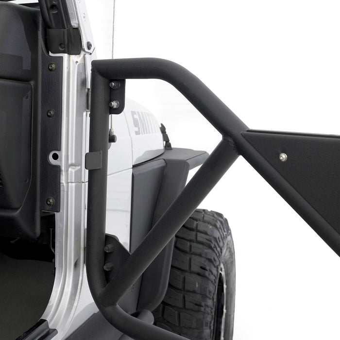 Smittybilt 76793 SRC Tubular Doors Rear 97-06 Wrangler TL/LJ Black Textured SmittyBilt - Truck Part Superstore