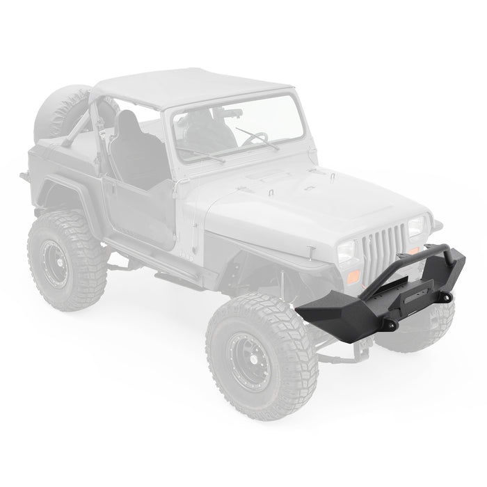 Smittybilt 76801 XRC Front Bumper 87-95 Wrangler YJ Black Textured Smittybilt - Truck Part Superstore