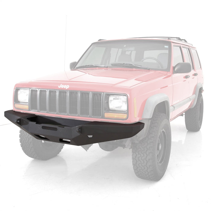 Smittybilt 76810 XRC Front Bumper 84-01 Cherokee XJ Black Textured Smittybilt - Truck Part Superstore