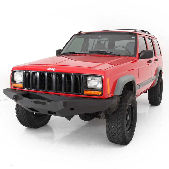 Smittybilt 76810 XRC Front Bumper 84-01 Cherokee XJ Black Textured Smittybilt - Truck Part Superstore