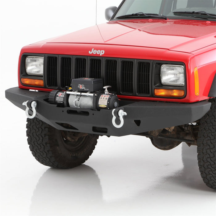 Smittybilt 76810 XRC Front Bumper 84-01 Cherokee XJ Black Textured Smittybilt - Truck Part Superstore