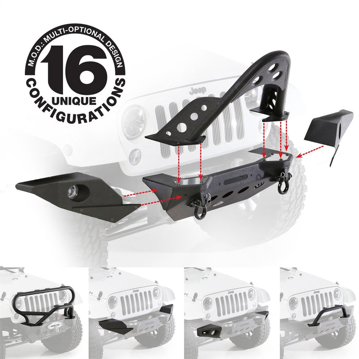 Smittybilt 76827 XRC M.O.D. Option Stinger 07-18 Wrangler JK Black Textured Smittybilt - Truck Part Superstore