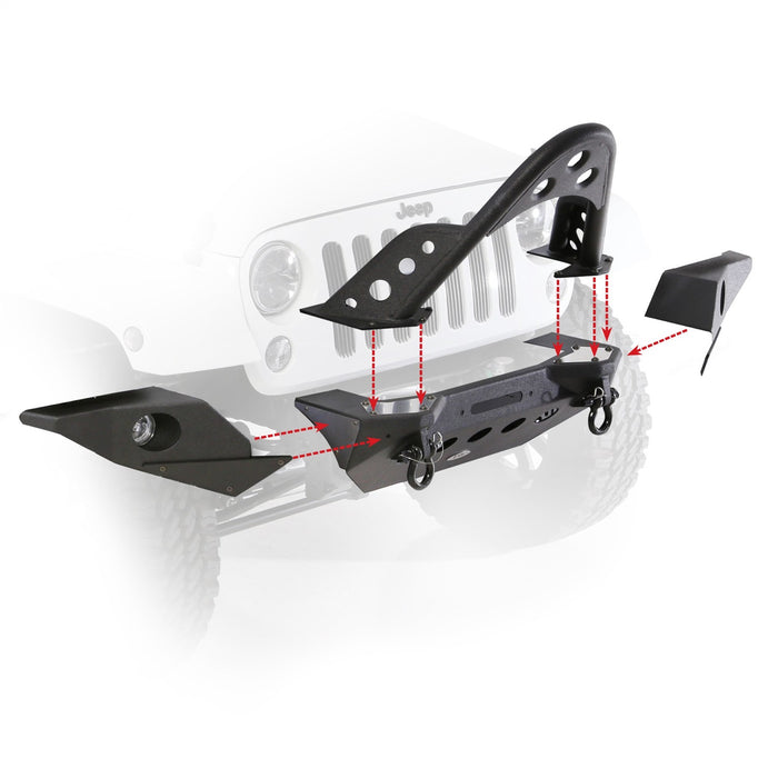 Smittybilt 76827 XRC M.O.D. Option Stinger 07-18 Wrangler JK Black Textured Smittybilt - Truck Part Superstore