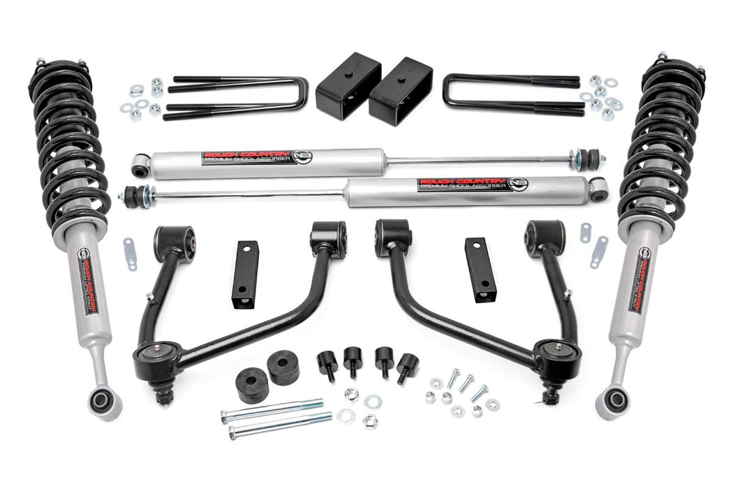 Rough Country 76831 3.5 Inch Toyota Bolt-On Lift Kit w/Lifted Struts and N3 Shocks 07-20 Tundra 2WD/4WD Rough Country - Truck Part Superstore