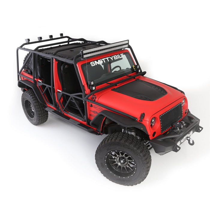 Smittybilt 76840 XRC Exoskeleton JK 4 Door 07-18 Jeep JK Wrangler Unlimited 4 Door Only Steel Black Powdercoat Smittybilt - Truck Part Superstore