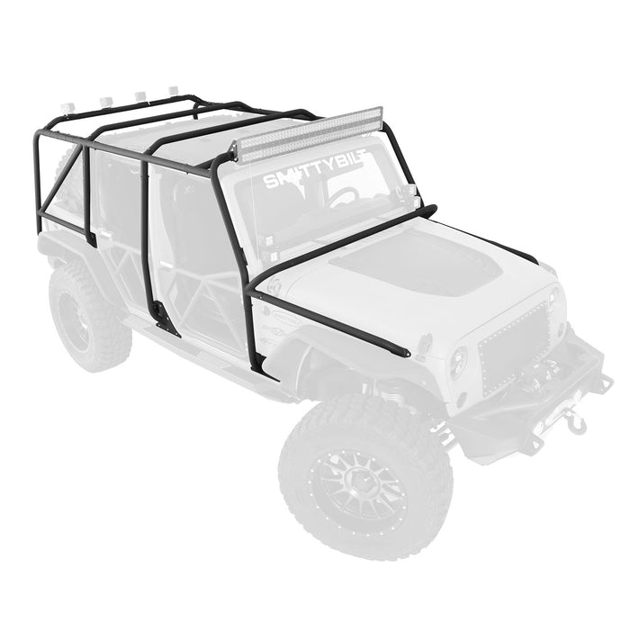 Smittybilt 76840 XRC Exoskeleton JK 4 Door 07-18 Jeep JK Wrangler Unlimited 4 Door Only Steel Black Powdercoat Smittybilt - Truck Part Superstore