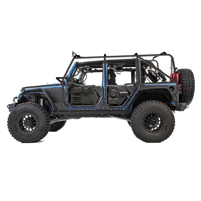 Smittybilt 76840 XRC Exoskeleton JK 4 Door 07-18 Jeep JK Wrangler Unlimited 4 Door Only Steel Black Powdercoat Smittybilt - Truck Part Superstore