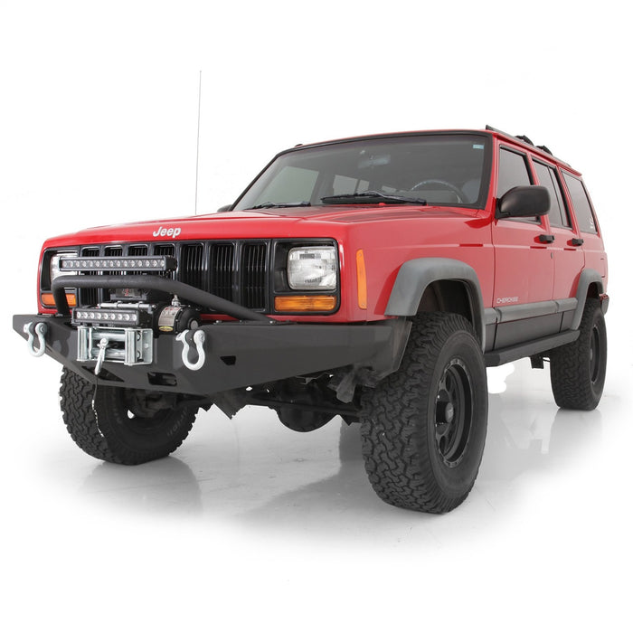 Smittybilt 76853 XRC Rock Sliders 84-01 Cherokee XJ 2/4DR Black Textured Smittybilt - Truck Part Superstore