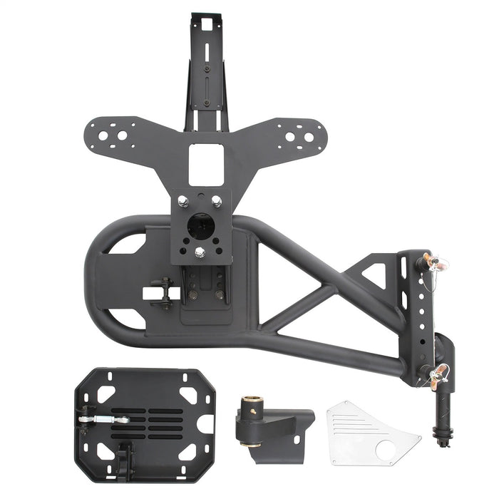 Smittybilt 76857LT Jeep JK XRC/SRC Gen2 Tire Carrier 2007-2018 Wrangler JK/Unlimited Light Texture Black Smittybilt - Truck Part Superstore