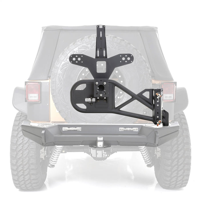 Smittybilt 76857LT Jeep JK XRC/SRC Gen2 Tire Carrier 2007-2018 Wrangler JK/Unlimited Light Texture Black Smittybilt - Truck Part Superstore