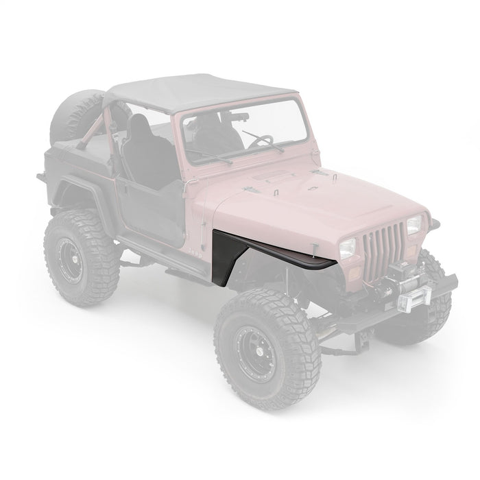 Smittybilt 76866 XRC Front Tube Fenders 76-86 CJ7 Black Powder Coat Smittybilt - Truck Part Superstore