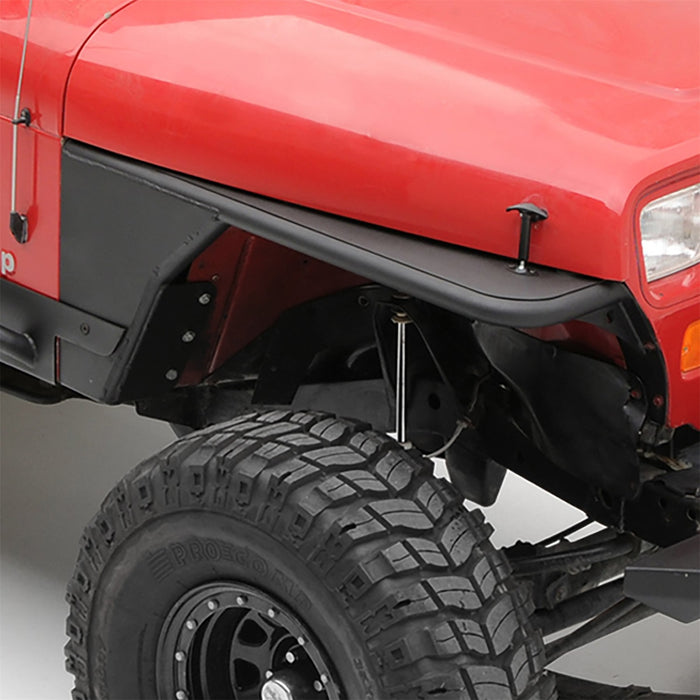 Smittybilt 76866 XRC Front Tube Fenders 76-86 CJ7 Black Powder Coat Smittybilt - Truck Part Superstore