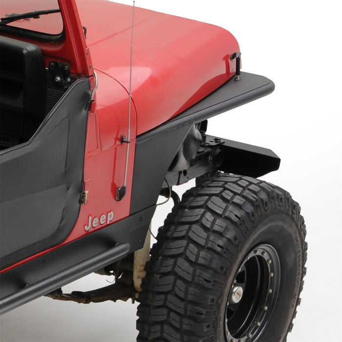Smittybilt 76866 XRC Front Tube Fenders 76-86 CJ7 Black Powder Coat Smittybilt - Truck Part Superstore
