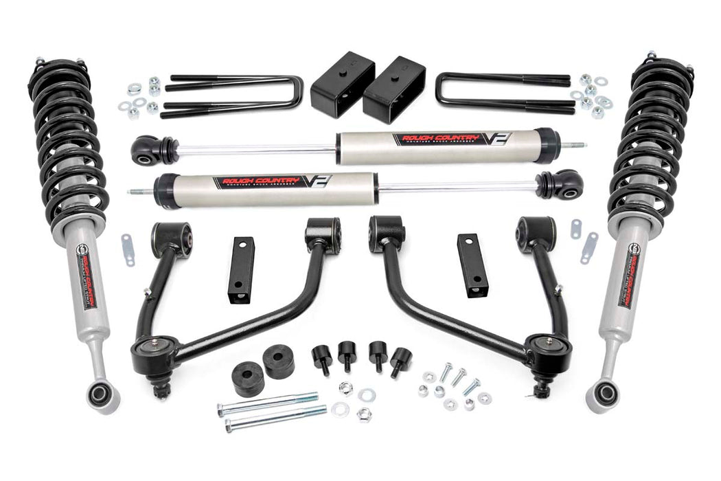 Rough Country 76871 3.5 Inch Toyota Bolt-On Lift Kit w/Lifted Struts & V2 Shocks 07-20 Tundra 2WD/4WD Rough Country - Truck Part Superstore