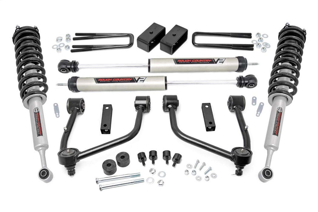 Rough Country 76871 3.5 Inch Toyota Bolt-On Lift Kit w/Lifted Struts & V2 Shocks 07-20 Tundra 2WD/4WD Rough Country - Truck Part Superstore