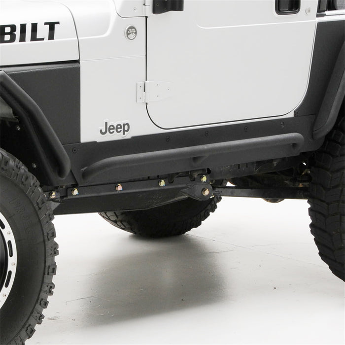 Smittybilt 76861 XRC Rock Sliders W/Step 87-95 Wrangler YJ Black Textured Smittybilt - Truck Part Superstore