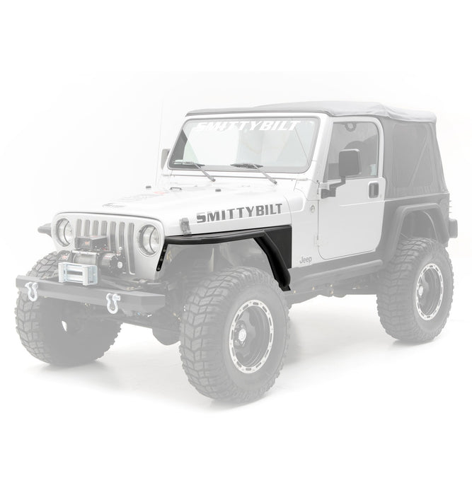 Smittybilt 76873 XRC Front Tube Fenders 97-06 Wrangler TJ/LJ 3 Inch Flare Black Textured Smittybilt - Truck Part Superstore