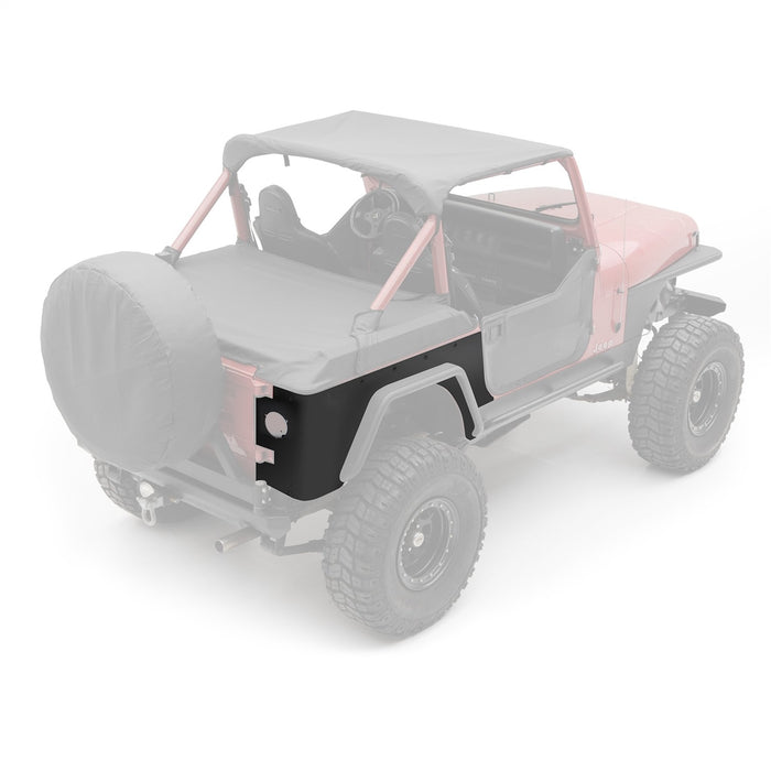 Smittybilt 76876 XRC Rear Corner Guards 87-95 Wrangler YJ Black Textured Smittybilt - Truck Part Superstore
