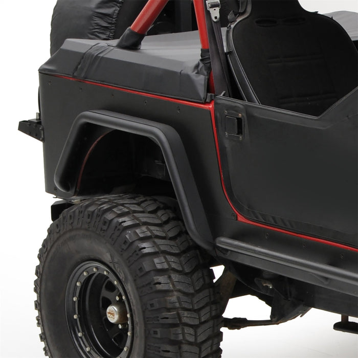 Smittybilt 76876 XRC Rear Corner Guards 87-95 Wrangler YJ Black Textured Smittybilt - Truck Part Superstore