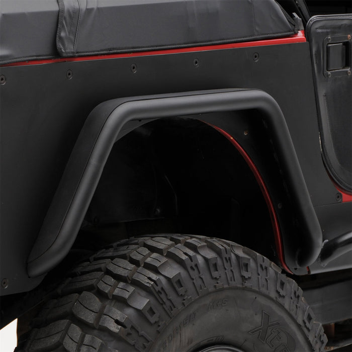 Smittybilt 76877 XRC Rear 3 Inch Fender Flares 87-95 Wrangler YJ Black Textured Smittybilt - Truck Part Superstore