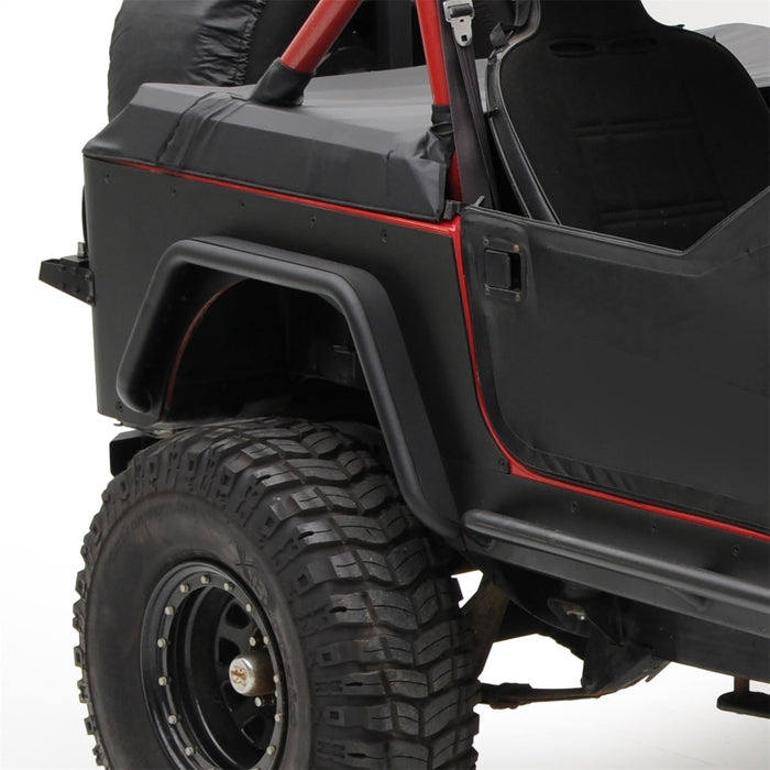 Smittybilt 76877 XRC Rear 3 Inch Fender Flares 87-95 Wrangler YJ Black Textured Smittybilt - Truck Part Superstore