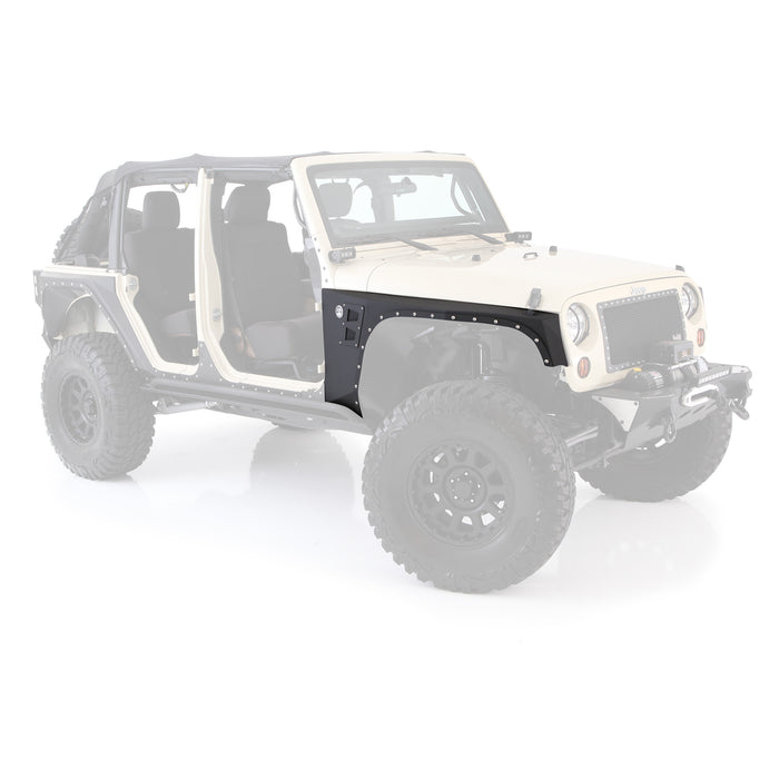 Smittybilt 76880 XRC Front Fenders 07-18 Wrangler JK Black Textured Smittybilt - Truck Part Superstore