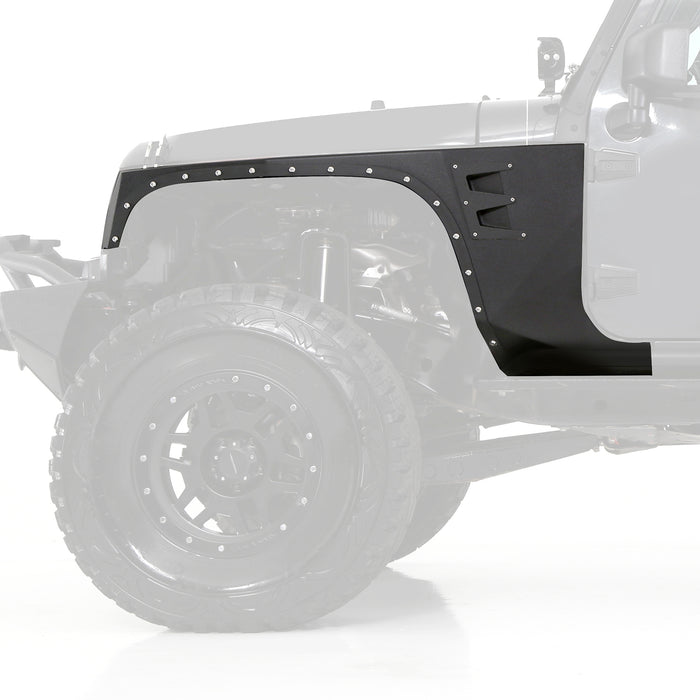 Smittybilt 76880 XRC Front Fenders 07-18 Wrangler JK Black Textured Smittybilt - Truck Part Superstore