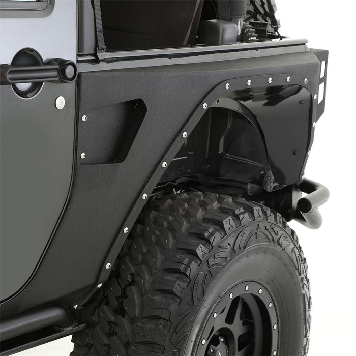 Smittybilt 76881 XRC Rear Corner Guards 07-18 Wrangler JK 2DR Black Textured Smittybilt - Truck Part Superstore