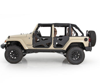 Smittybilt 76888 XRC Rocker Guards w/ Step 07-18 Wrangler JK 2 Door Black Powdercoat Smittybilt - Truck Part Superstore